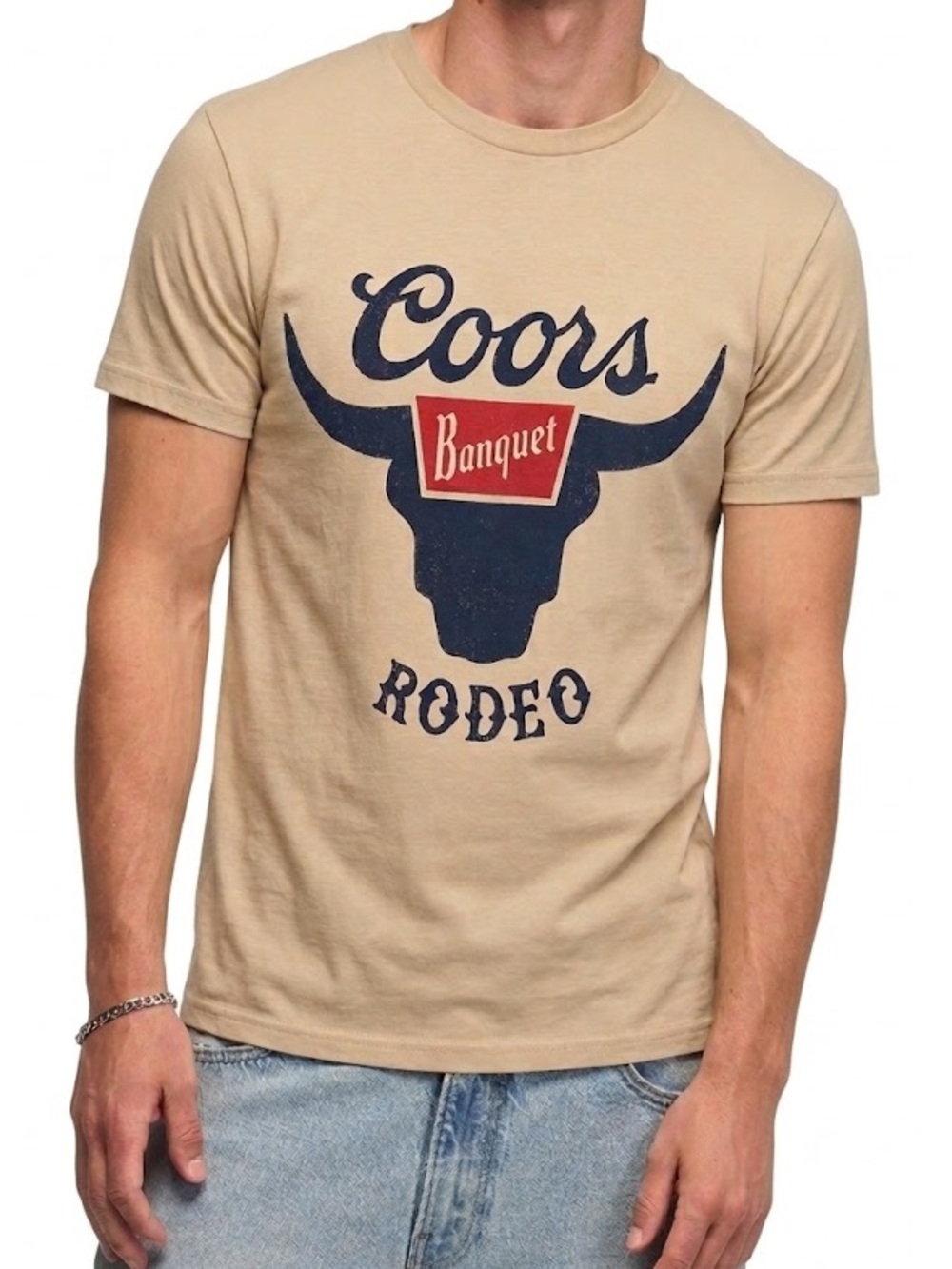 Coors Banquet Rodeo Graphic Short-Sleeve Tee - Beige
